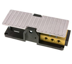 5/3 G1/4'' Center Closed Foot Pedal Valve Detent 2.5-10bar/35.0-140psi