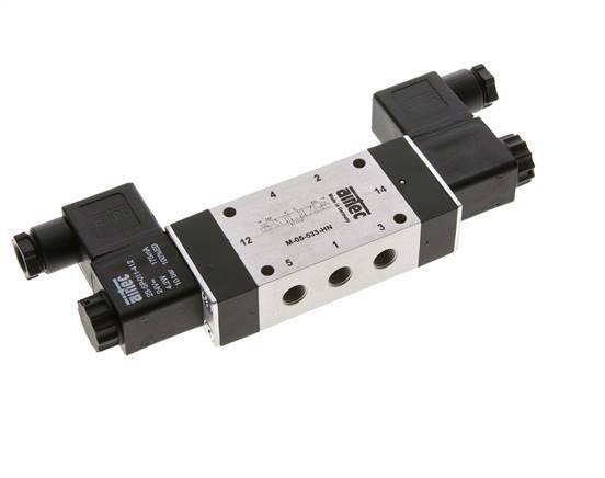 5/3 G1/8'' Exhaust Center Solenoid Valve 24V AC 3-8bar/42-112psi Airtec