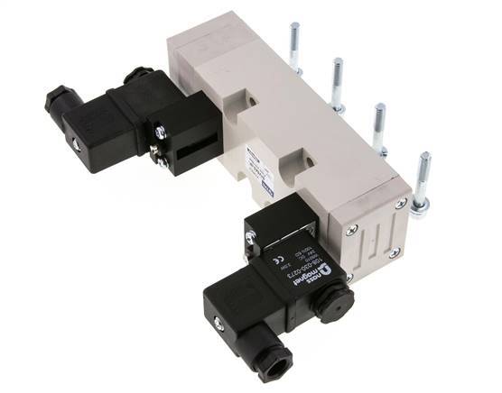 5/3 ISO 5599-2 Pressure Center Solenoid Valve 12V DC 2-10bar/28-140psi YPC