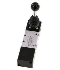 5/3 G1/8'' Pressure Center Hand Lever Valve -0.95-10bar/-13.2-140psi