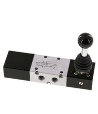 5/3 G1/8'' Pressure Center Hand Lever Valve -0.95-10bar/-13.2-140psi