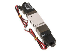 5/3 G1/8'' Pressure Center Solenoid Valve 24V DC 2-10bar/28-140psi 2-pin Plug YPC