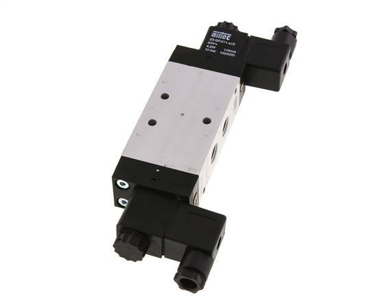 5/3 G1/4'' Exhaust Center Solenoid Valve 12V DC 3-10bar/42-140psi Airtec