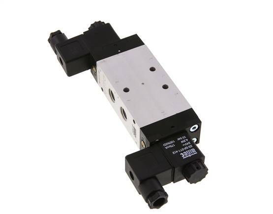 5/3 G1/4'' Exhaust Center Solenoid Valve 12V DC 3-10bar/42-140psi Airtec