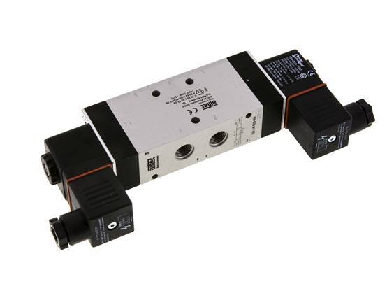 5/3 G1/4'' Exhaust Center Solenoid Valve 24V DC ATEX 3-10bar/42-140psi Airtec