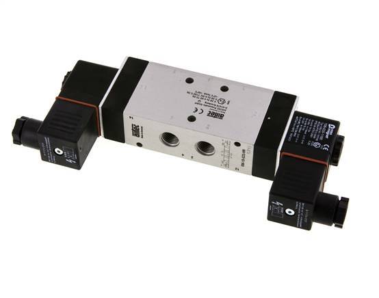5/3 G1/4'' Exhaust Center Solenoid Valve 24V DC ATEX 3-10bar/42-140psi Airtec