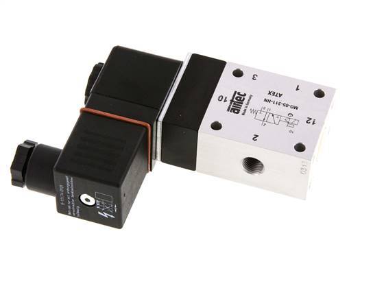 3/2 G1/8'' NO Solenoid Valve 24V DC ATEX 3-10bar/42-140psi Airtec