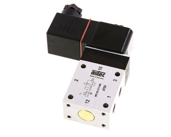 3/2 G1/8'' NO Solenoid Valve 24V DC ATEX 3-10bar/42-140psi Airtec