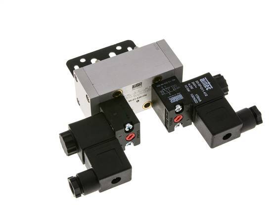 5/3 ISO 5599-1 Center Closed Solenoid Valve 48V DC 3-10bar/42-140psi Airtec