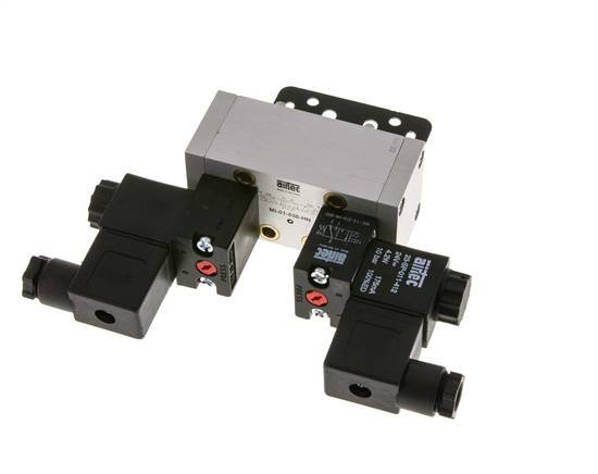 5/3 ISO 5599-1 Center Closed Solenoid Valve 48V DC 3-10bar/42-140psi Airtec