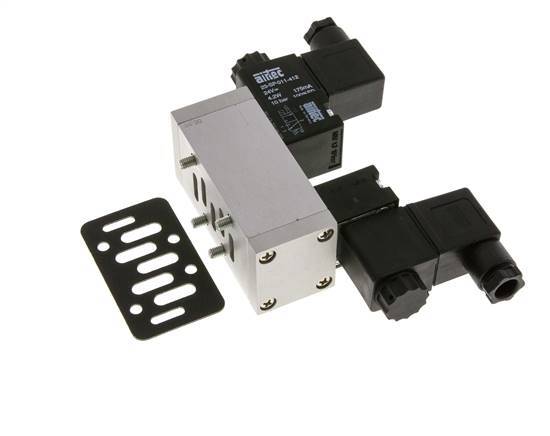 5/3 ISO 5599-1 Center Closed Solenoid Valve 48V DC 3-10bar/42-140psi Airtec