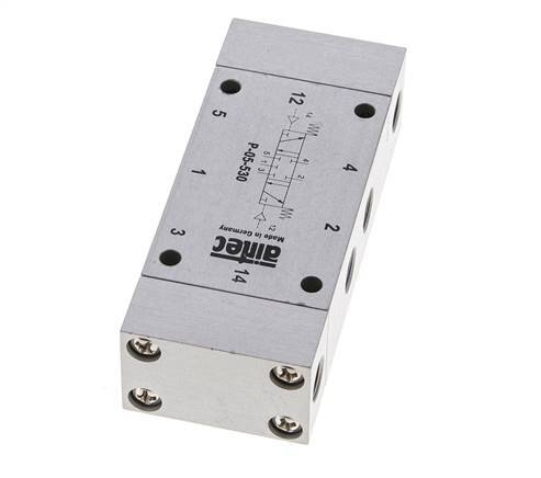 5/3 G1/8'' Center Closed Air Pilot Valve 0-8bar/0-112psi Airtec