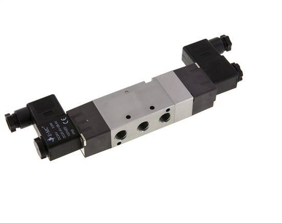 5/3 G1/4'' Pressure Center Solenoid Valve 24V DC 1.5-8bar/21.0-112psi E.MC