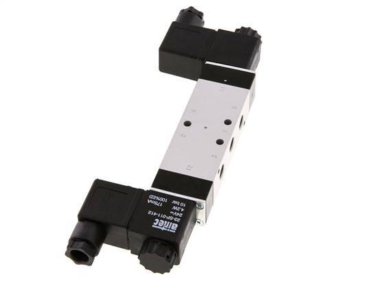 5/3 G1/8'' Pressure Center Solenoid Valve 24V AC 3-10bar/42-140psi Airtec