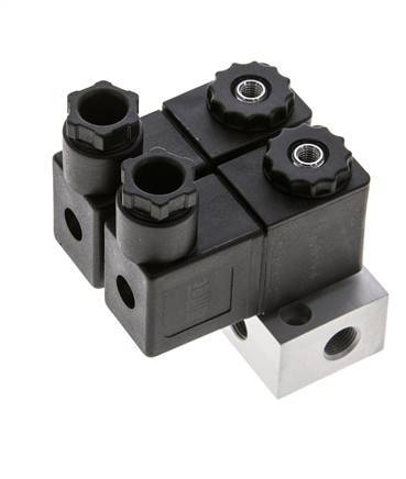 2x3/2 G1/8'' NC Solenoid Valve 24V DC -0.95-10bar/-13.2-140psi Airtec