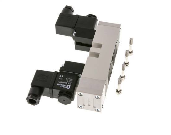 5/3 ISO 5599-1 Center Closed Solenoid Valve 12V DC 2-10bar/28-140psi YPC