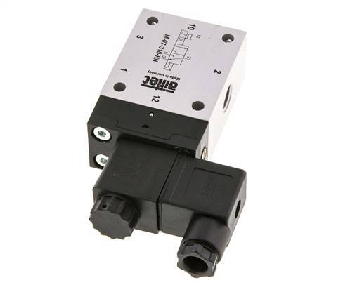 3/2 G1/4'' NC Solenoid Valve 12V DC 1.5-10bar/21.0-140psi Airtec