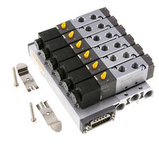G1/8'' 6x Pneumatic Valve Terminal 24V DC 1.5-8bar/21.0-112psi Multi-pole E.MC