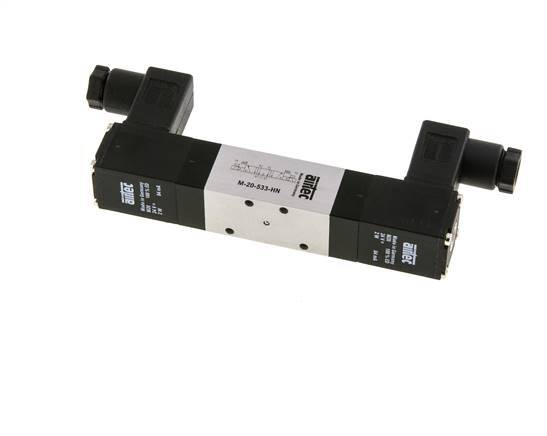 5/3 M5 Exhaust Center Solenoid Valve 24V DC 3-8bar/42-112psi Airtec