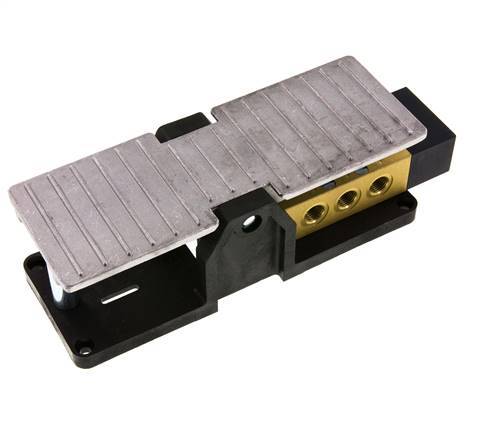 5/3 G1/4'' Center Closed Foot Pedal Valve 2.5-10bar/35.0-140psi