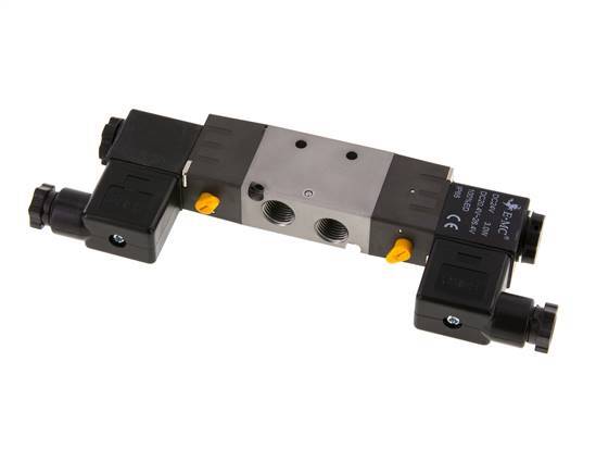 5/2 G1/4'' (G1/8'') Bistable Solenoid Valve 12V DC 1.5-8bar/21.0-112psi E.MC