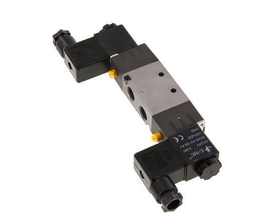 5/2 G1/4'' (G1/8'') Bistable Solenoid Valve 12V DC 1.5-8bar/21.0-112psi E.MC