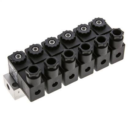 6x3/2 G1/8'' NC Solenoid Valve 230V AC -0.95-10bar/-13.2-140psi Airtec