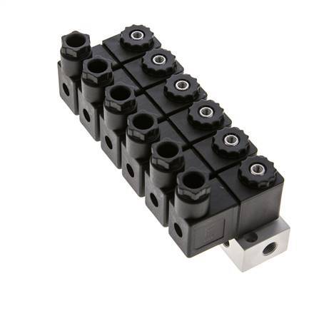 6x3/2 G1/8'' NC Solenoid Valve 230V AC -0.95-10bar/-13.2-140psi Airtec