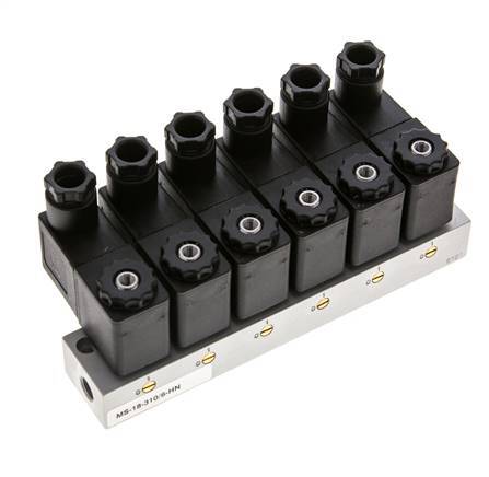 6x3/2 G1/8'' NC Solenoid Valve 230V AC -0.95-10bar/-13.2-140psi Airtec