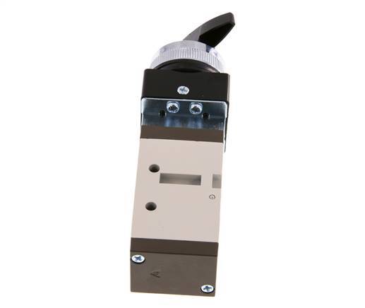 5/2 G1/4'' (G1/8'') Rotary Switch Valve Black 0-8bar/0-112psi YPC