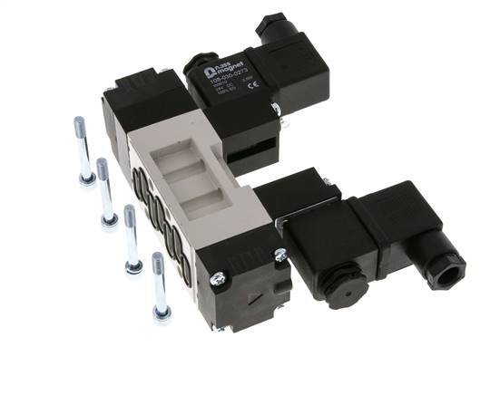 5/3 ISO 5599-1 Exhaust Center Solenoid Valve 24V DC 2-10bar/28-140psi YPC