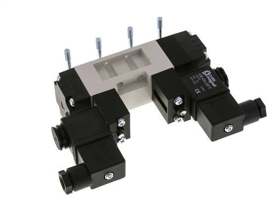5/3 ISO 5599-1 Exhaust Center Solenoid Valve 24V DC 2-10bar/28-140psi YPC