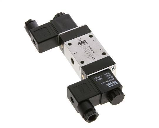 3/2 G1/8'' Bistable Solenoid Valve External Pilot 24V DC 0-10bar/0-140psi Airtec