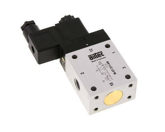 3/2 G1/4'' NC Solenoid Valve 12V DC 2.5-10bar/35.0-140psi Airtec