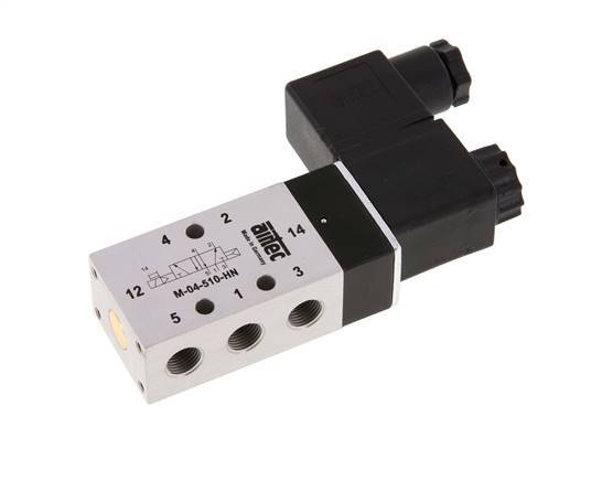 5/2 G1/8'' Solenoid Valve 24V DC 2.5-10bar/35.0-140psi Airtec