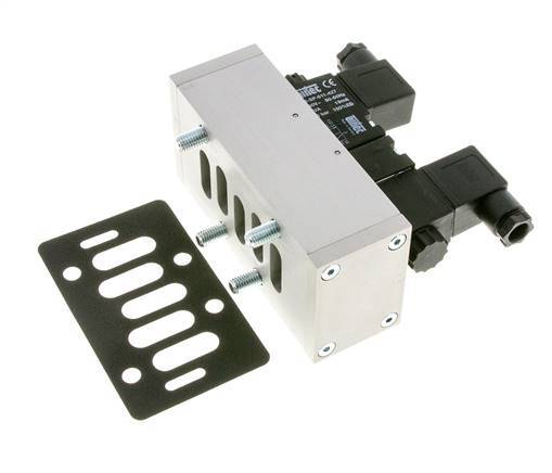 5/3 ISO 5599-3 Center Closed Solenoid Valve 230V AC 3-10bar/42-140psi Airtec