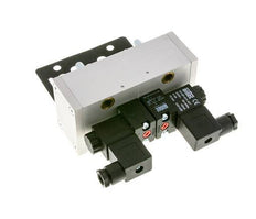 5/3 ISO 5599-3 Center Closed Solenoid Valve 230V AC 3-10bar/42-140psi Airtec