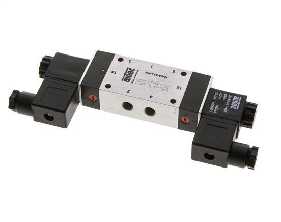 5/3 G1/8'' Exhaust Center Solenoid Valve 230V AC 3-8bar/42-112psi Airtec