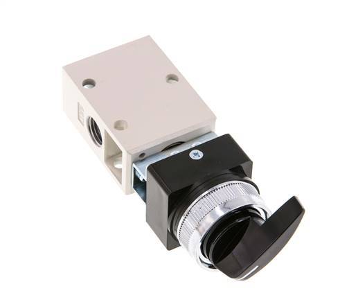 3/2 G1/4'' Rotary Switch Valve Black 0-8bar/0-112psi YPC