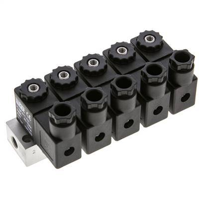 5x3/2 G1/8'' NC Solenoid Valve 230V AC -0.95-10bar/-13.2-140psi Airtec