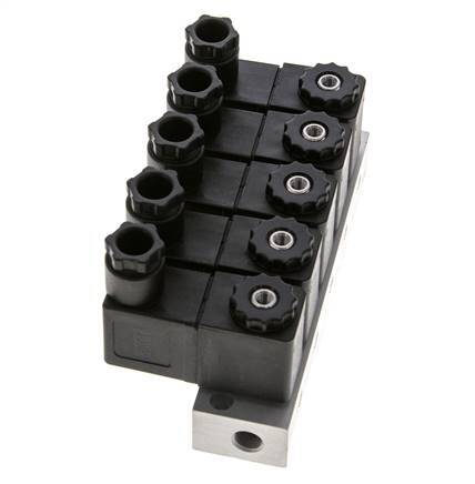 5x3/2 G1/8'' NC Solenoid Valve 230V AC -0.95-10bar/-13.2-140psi Airtec