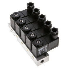 5x3/2 G1/8'' NC Solenoid Valve 230V AC -0.95-10bar/-13.2-140psi Airtec