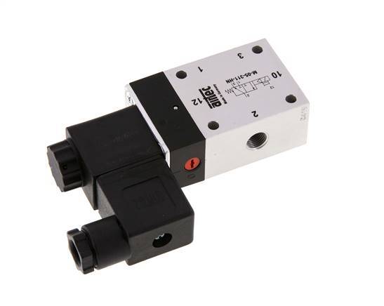 3/2 G1/8'' NO Solenoid Valve 24V DC 3-10bar/42-140psi Airtec