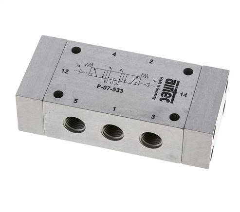 5/3 G1/4'' Exhaust Center Air Pilot Valve 0-8bar/0-112psi Airtec