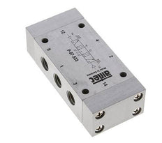 5/3 G1/4'' Exhaust Center Air Pilot Valve 0-8bar/0-112psi Airtec