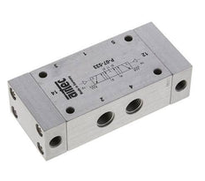 5/3 G1/4'' Exhaust Center Air Pilot Valve 0-8bar/0-112psi Airtec