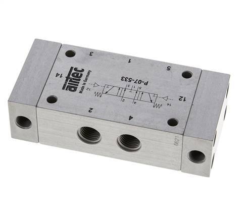 5/3 G1/4'' Exhaust Center Air Pilot Valve 0-8bar/0-112psi Airtec