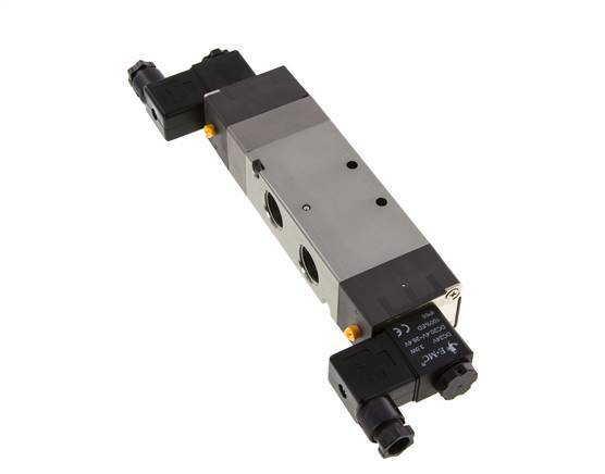 5/3 G1/2'' Pressure Center Solenoid Valve 24V DC 1.5-8bar/21.0-112psi E.MC