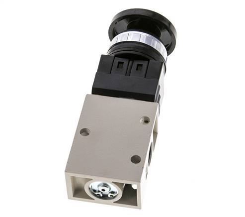 3/2 G1/4'' Palm Button Valve Black 0-8bar/0-112psi YPC