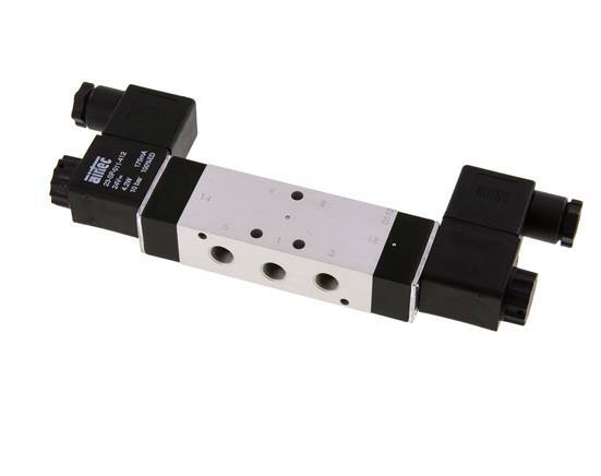 5/3 G1/8'' Center Closed Solenoid Valve 230V AC 3-10bar/42-140psi Airtec